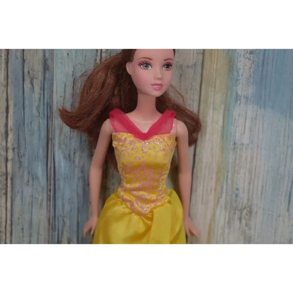 Vintage Mattel Disney Belle Barbie Doll 1999 Beauty and the Beast Yellow Gown
